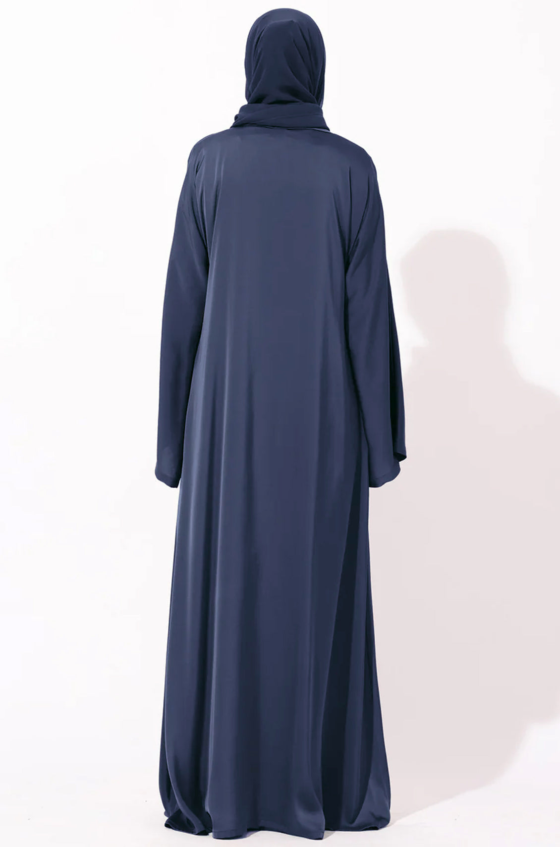 Luxury Pleated Abaya Ash Blue