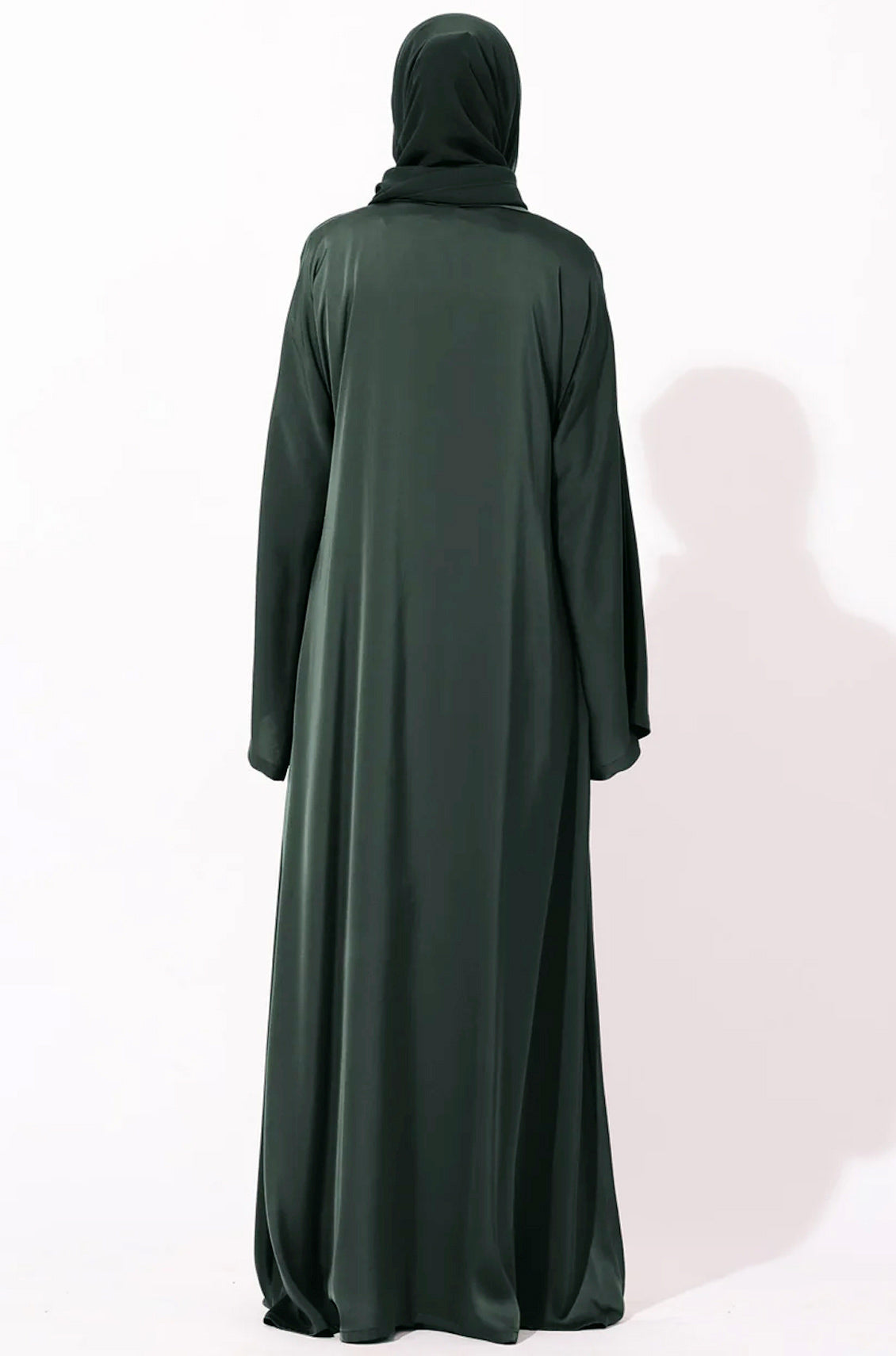 Luxury Pleated Abaya Deep Emerald Green