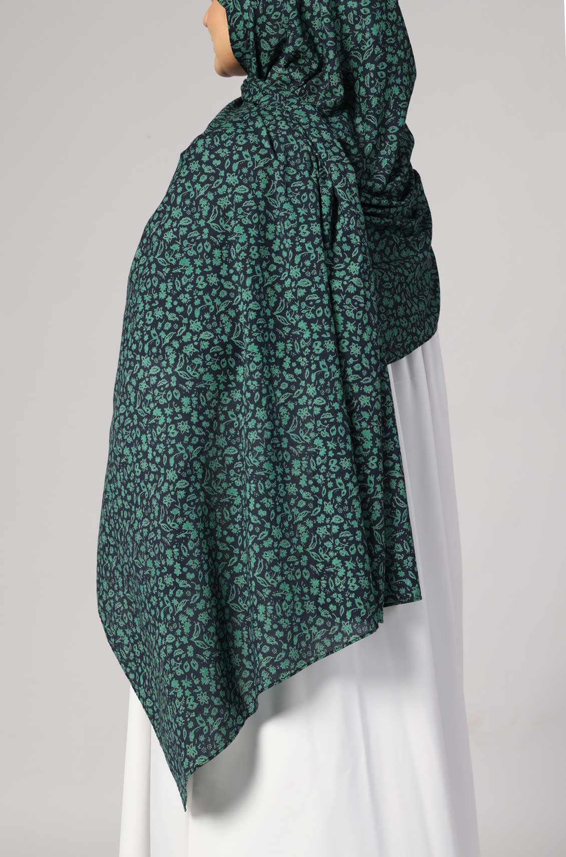 Forest Bloom Modal Cotton Print Hijab