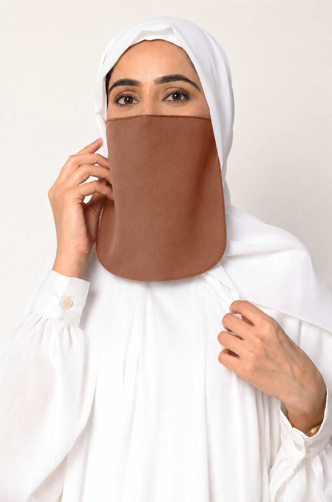 Half Niqab Short Almond