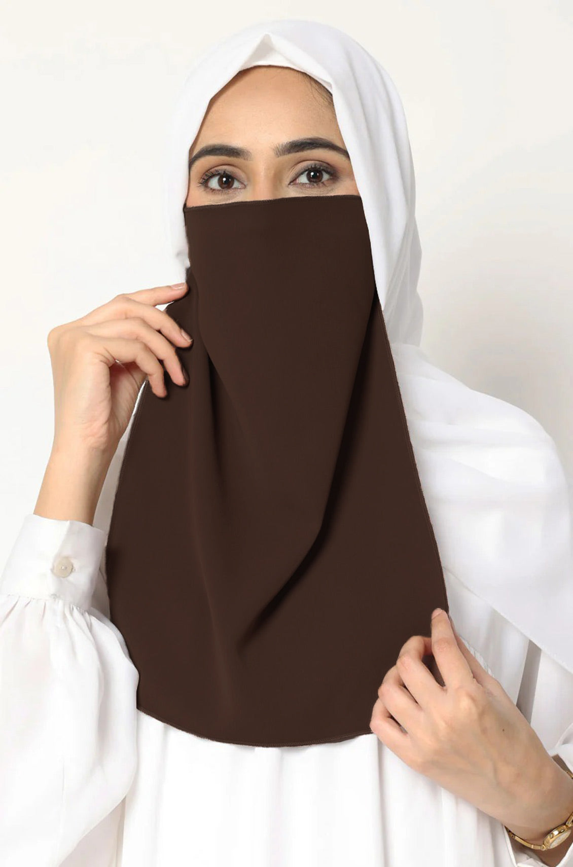 Half Niqab Dark Brown