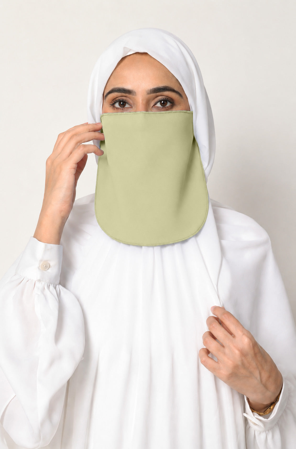 Half Niqab Short Soft Olive