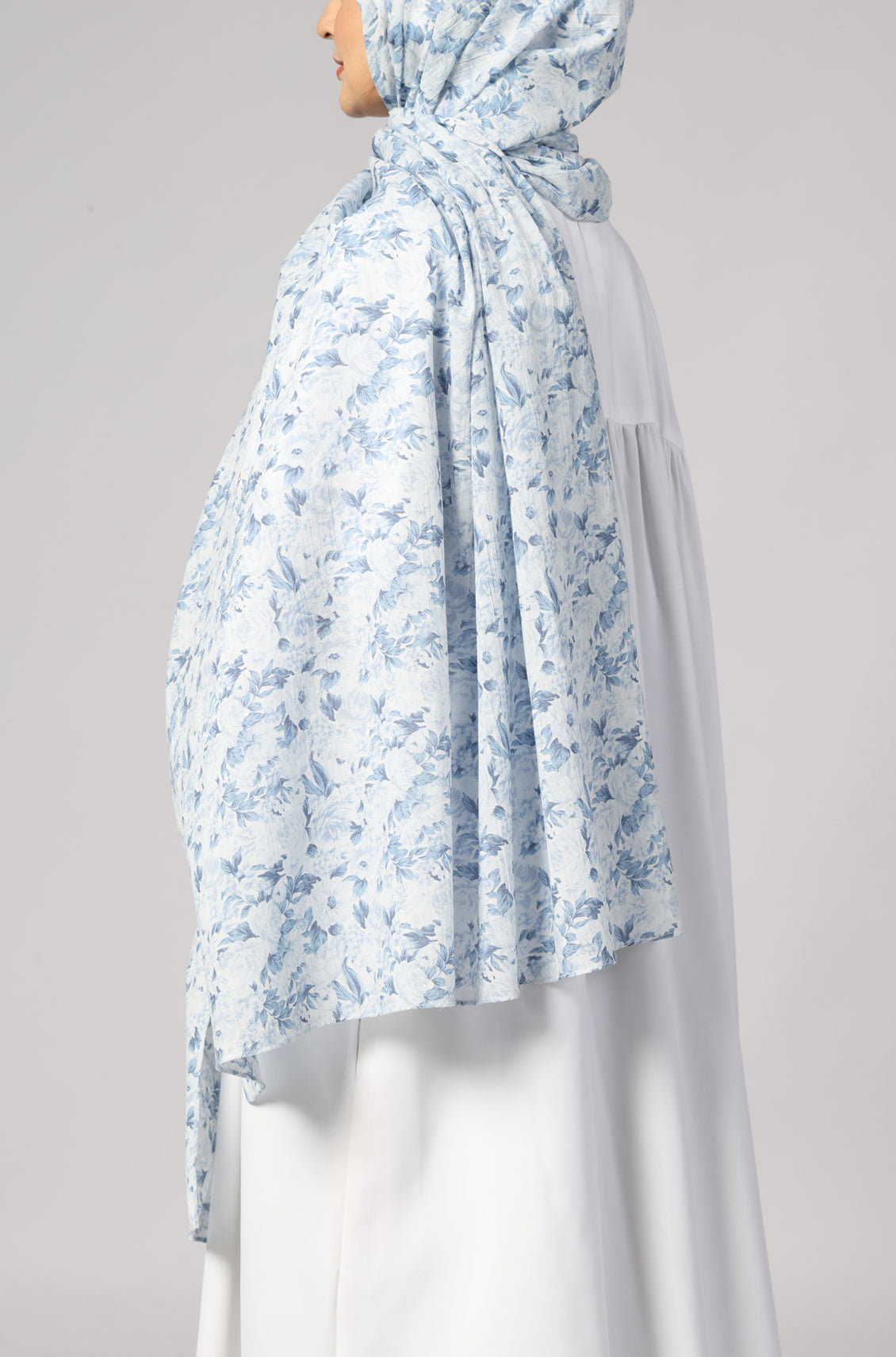 Floral Sky Cotton Print HIjab
