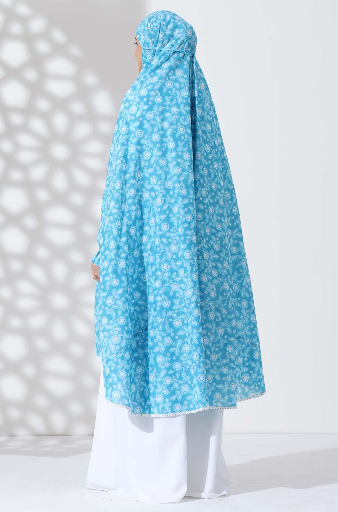 Sky Petals Knee Length Cotton Namaz Makhna