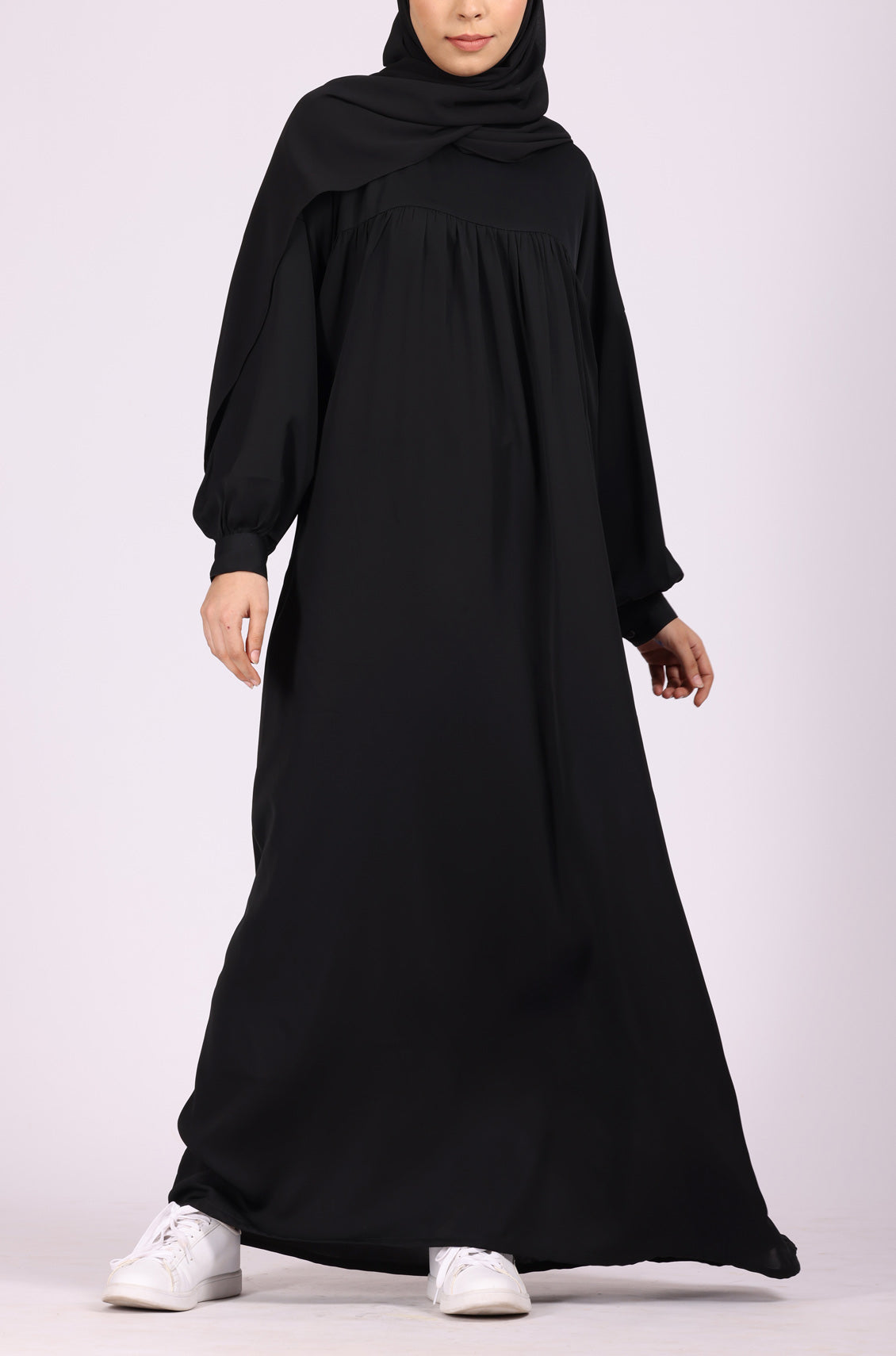 Black Nida Abaya Dress