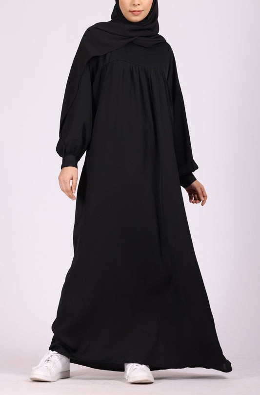 Black Nida Abaya Dress