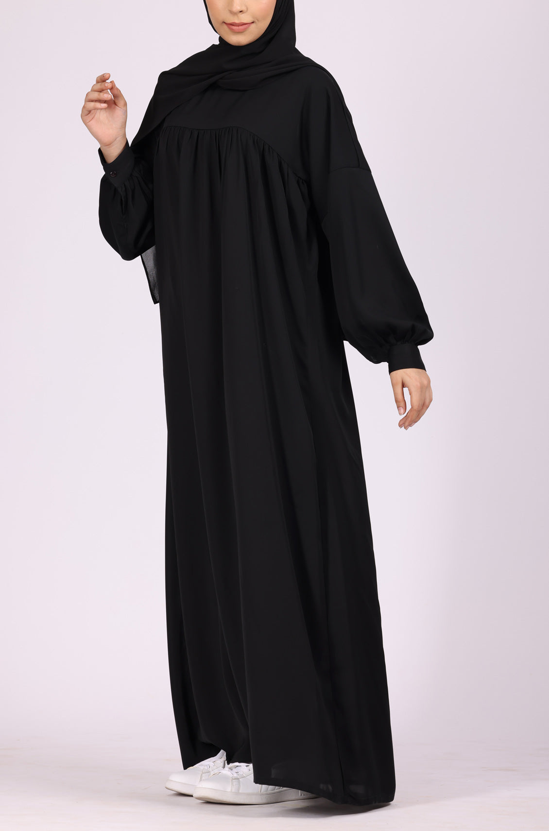 Black Nida Abaya Dress