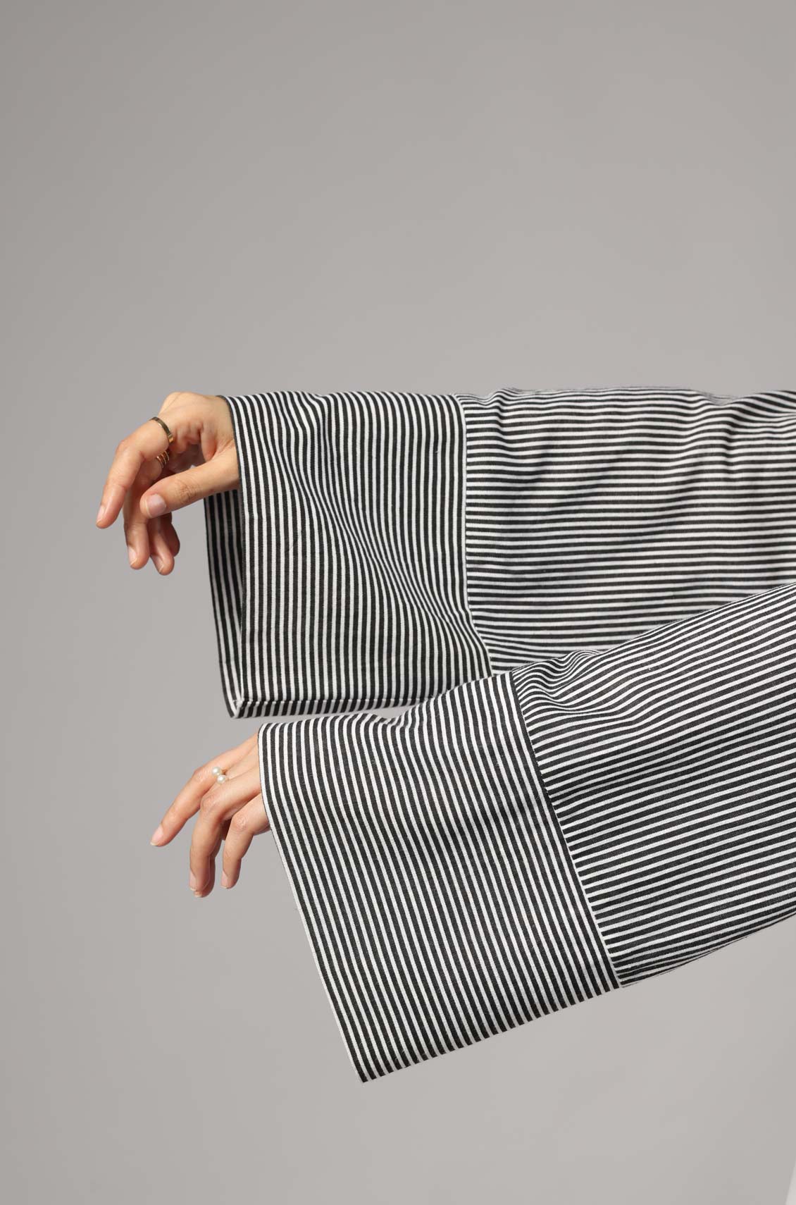 Marina Stripe Dress Black
