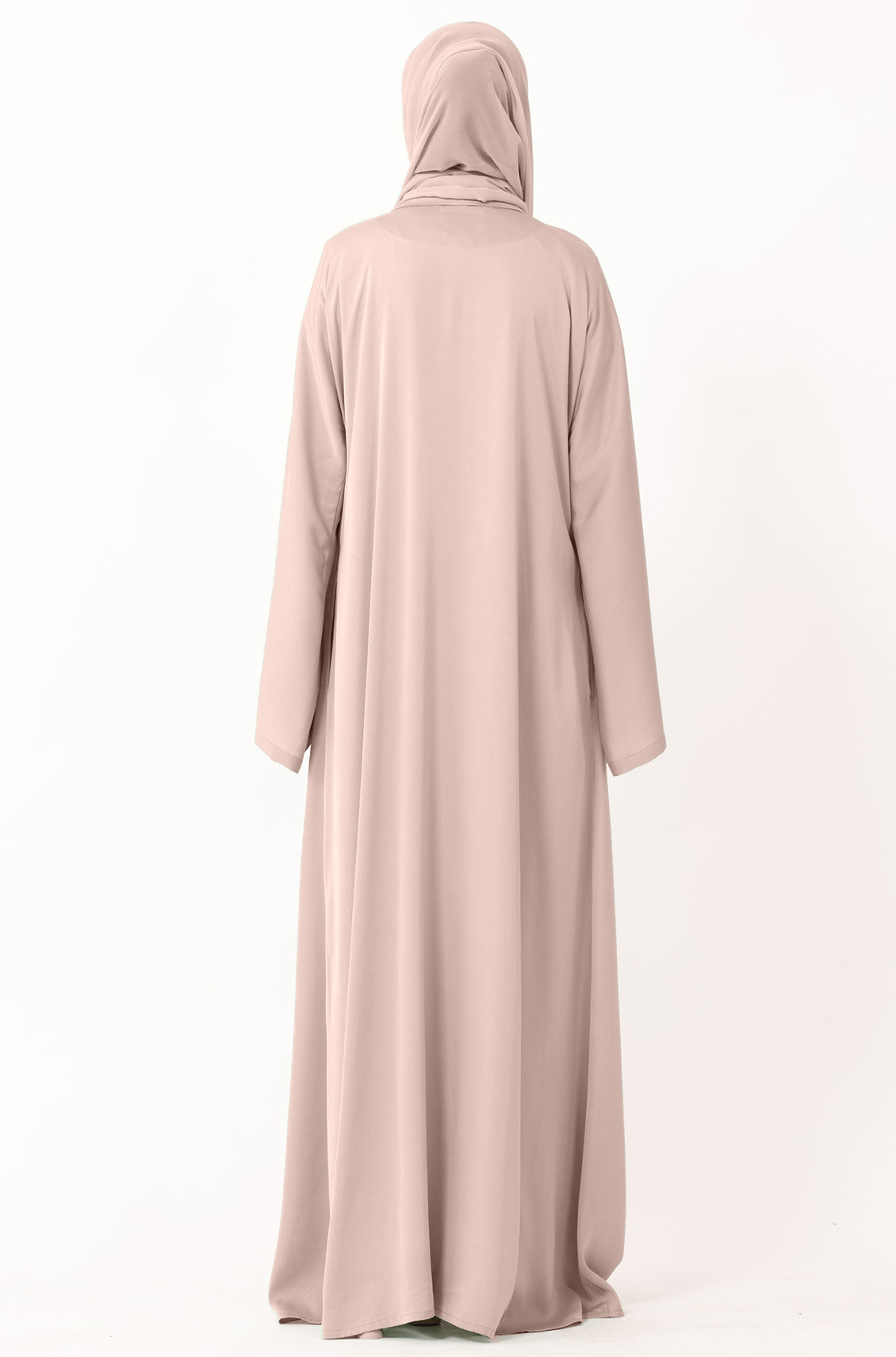 Luxury Pleated Abaya Dusty Peach