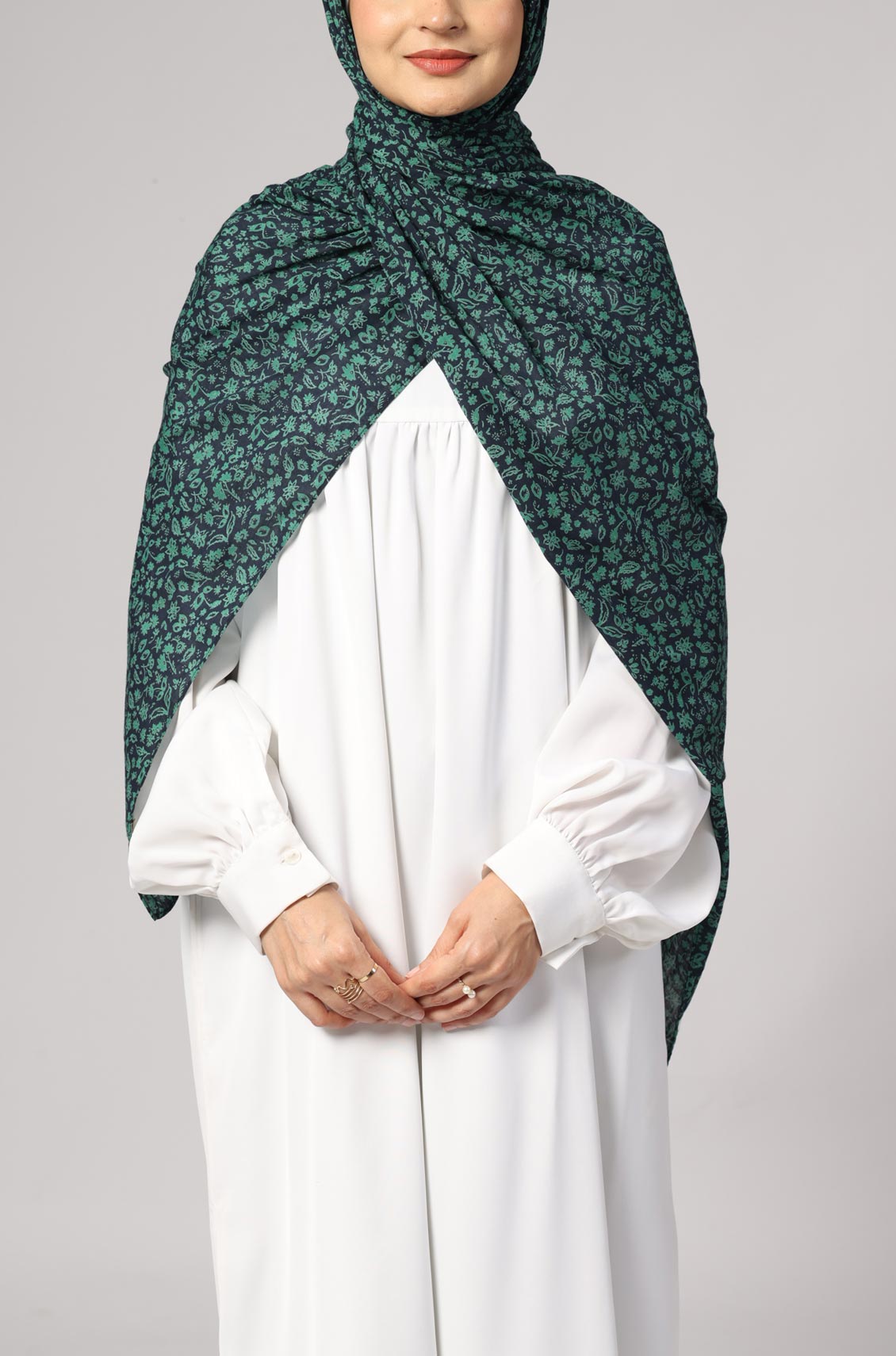 Forest Bloom Modal Cotton Print Hijab