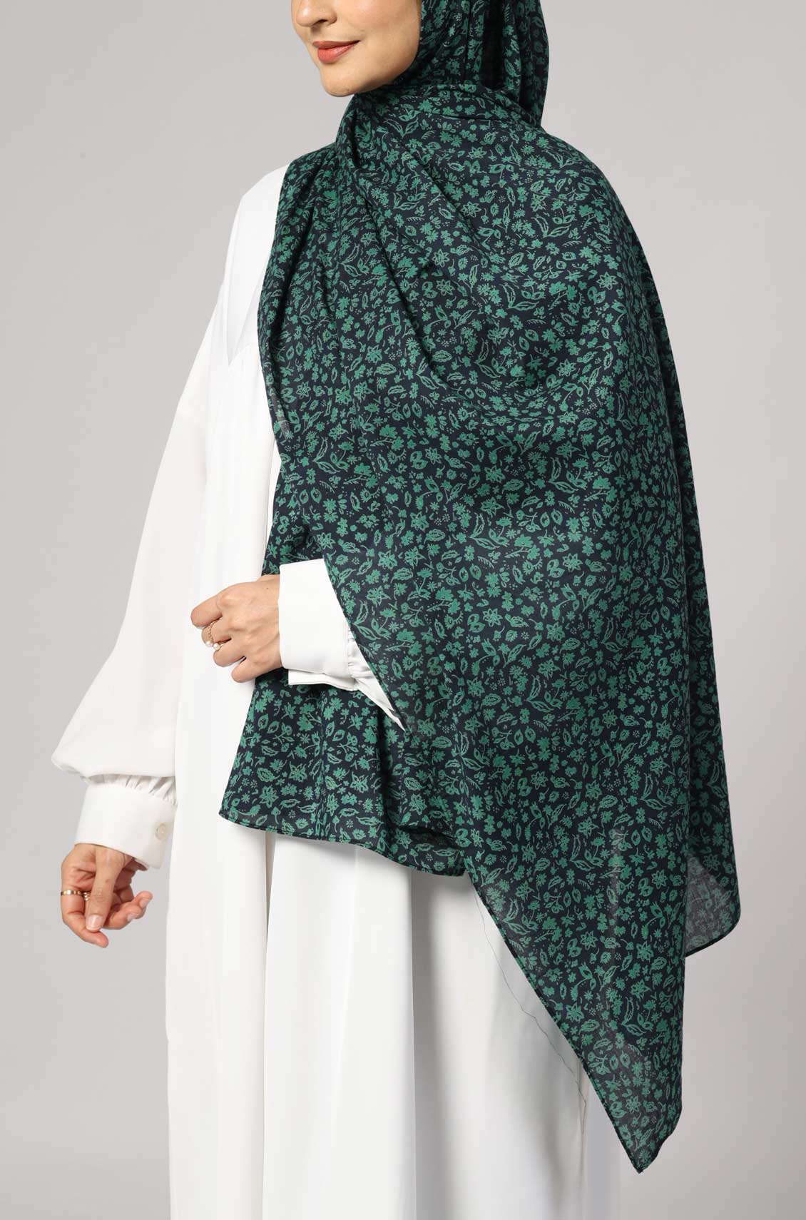 Forest Bloom Modal Cotton Print Hijab