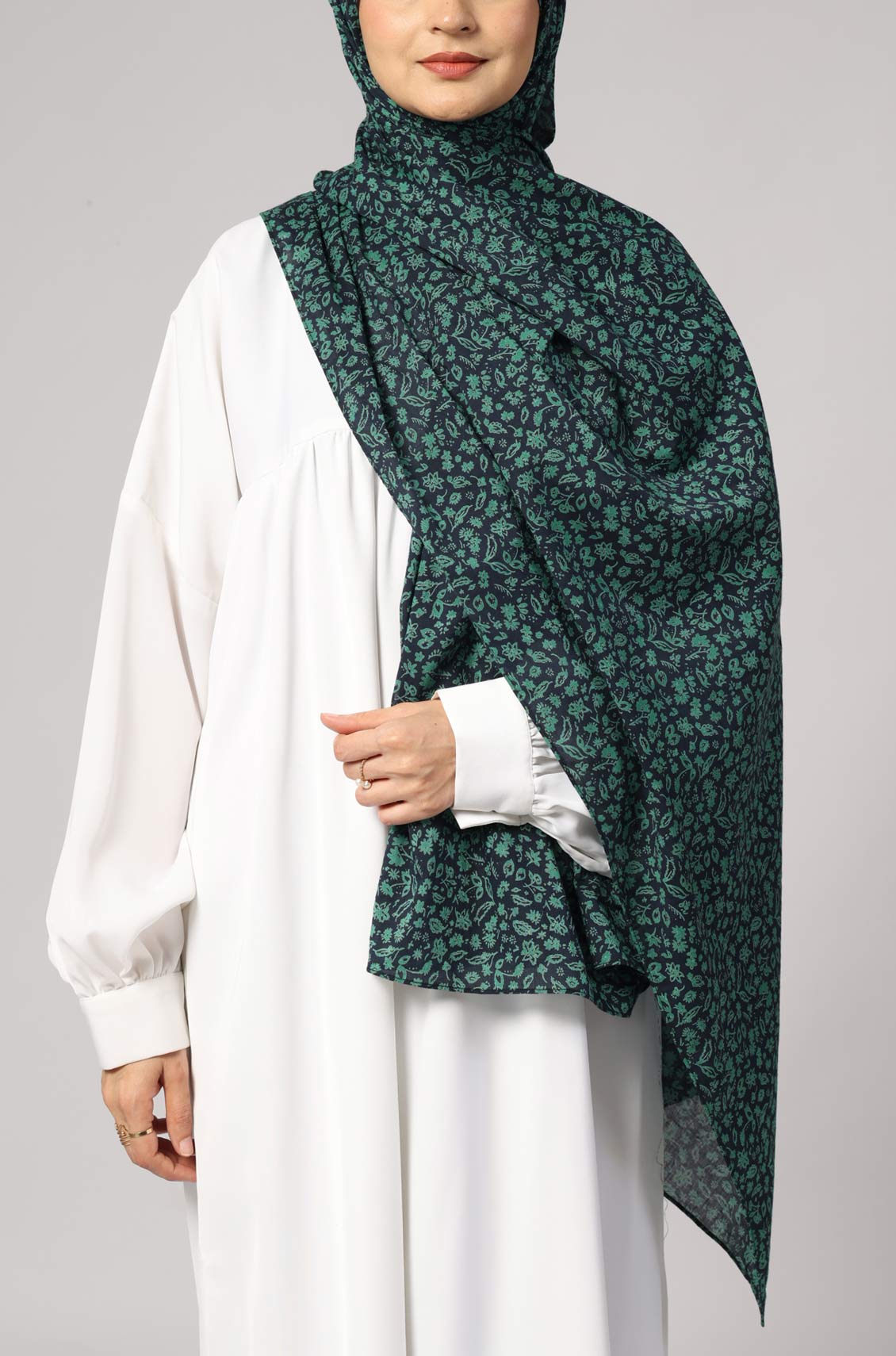 Forest Bloom Modal Cotton Print Hijab
