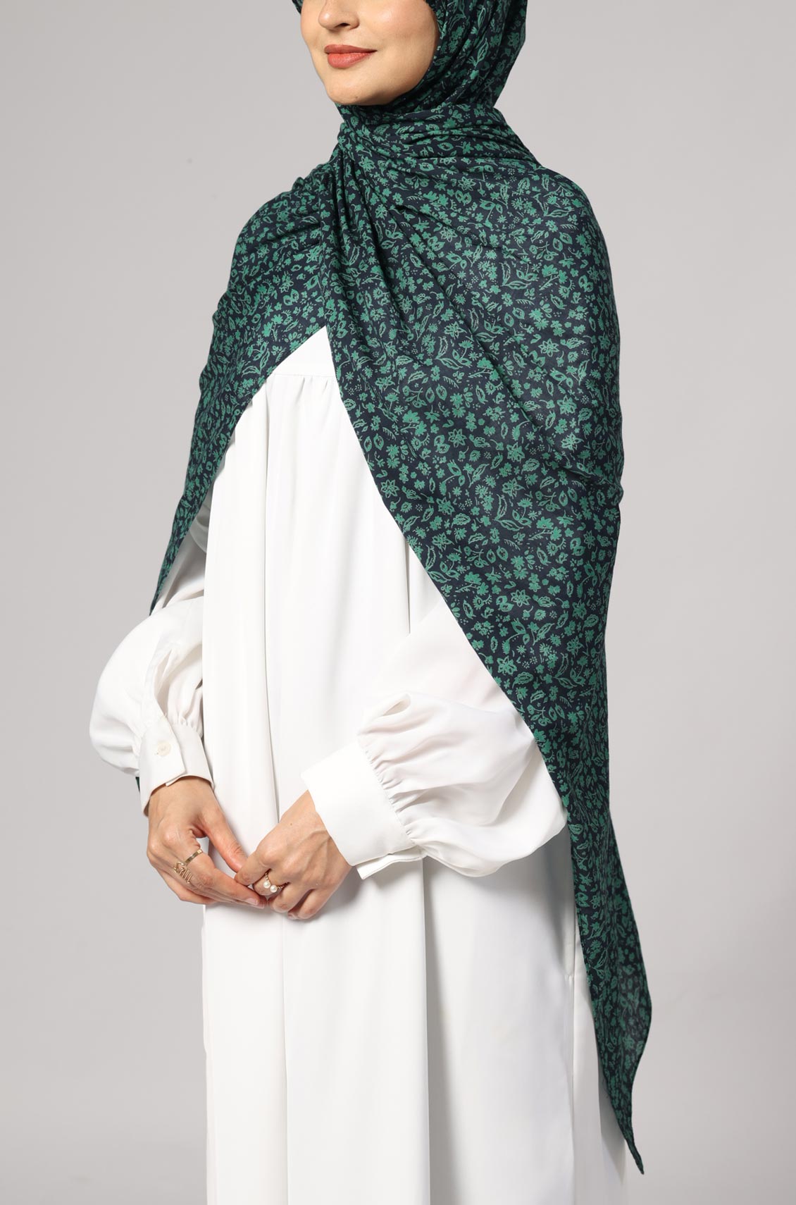 Forest Bloom Modal Cotton Print Hijab