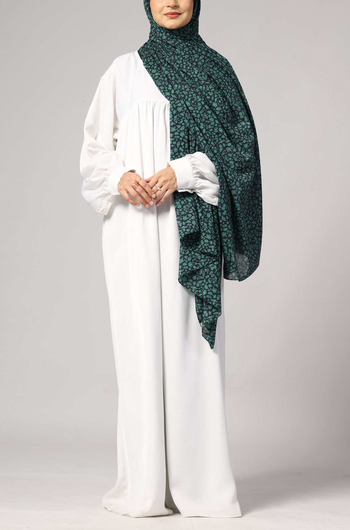 Forest Bloom Modal Cotton Print Hijab