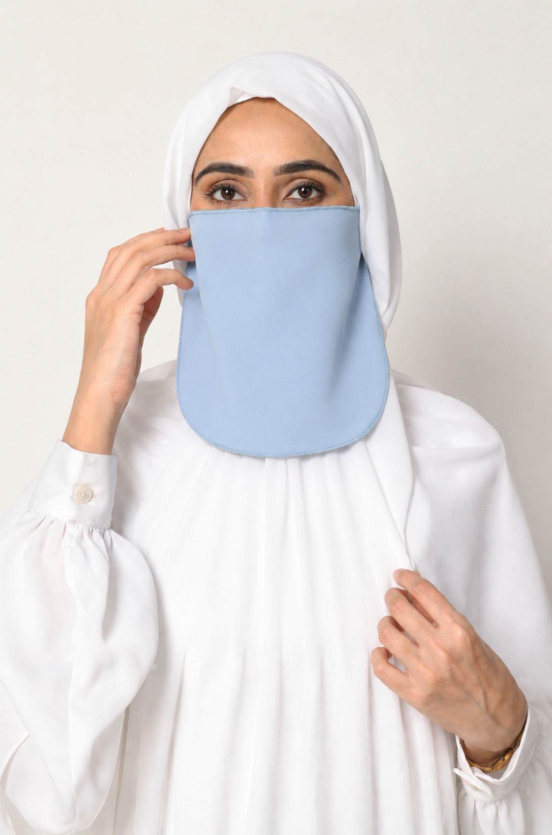 Half Niqab Short Sky Blue