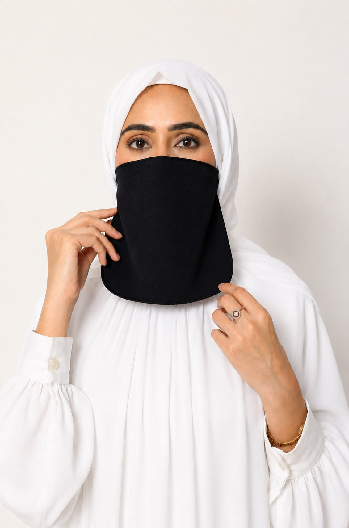 Half Niqab Short Black