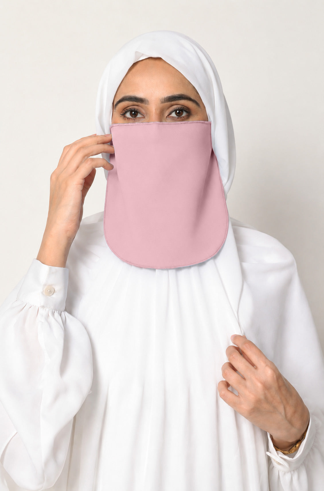 Half Niqab Short Coral Pink
