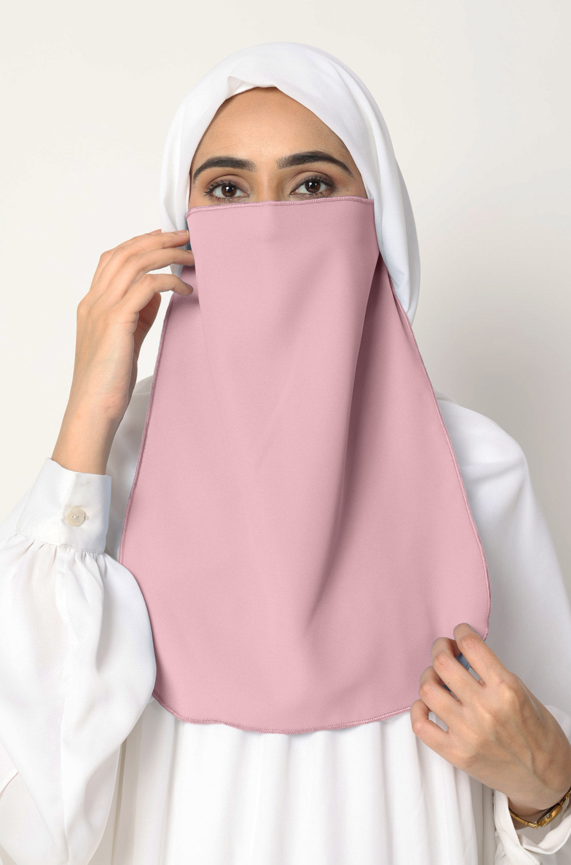 Half Niqab Coral Pink