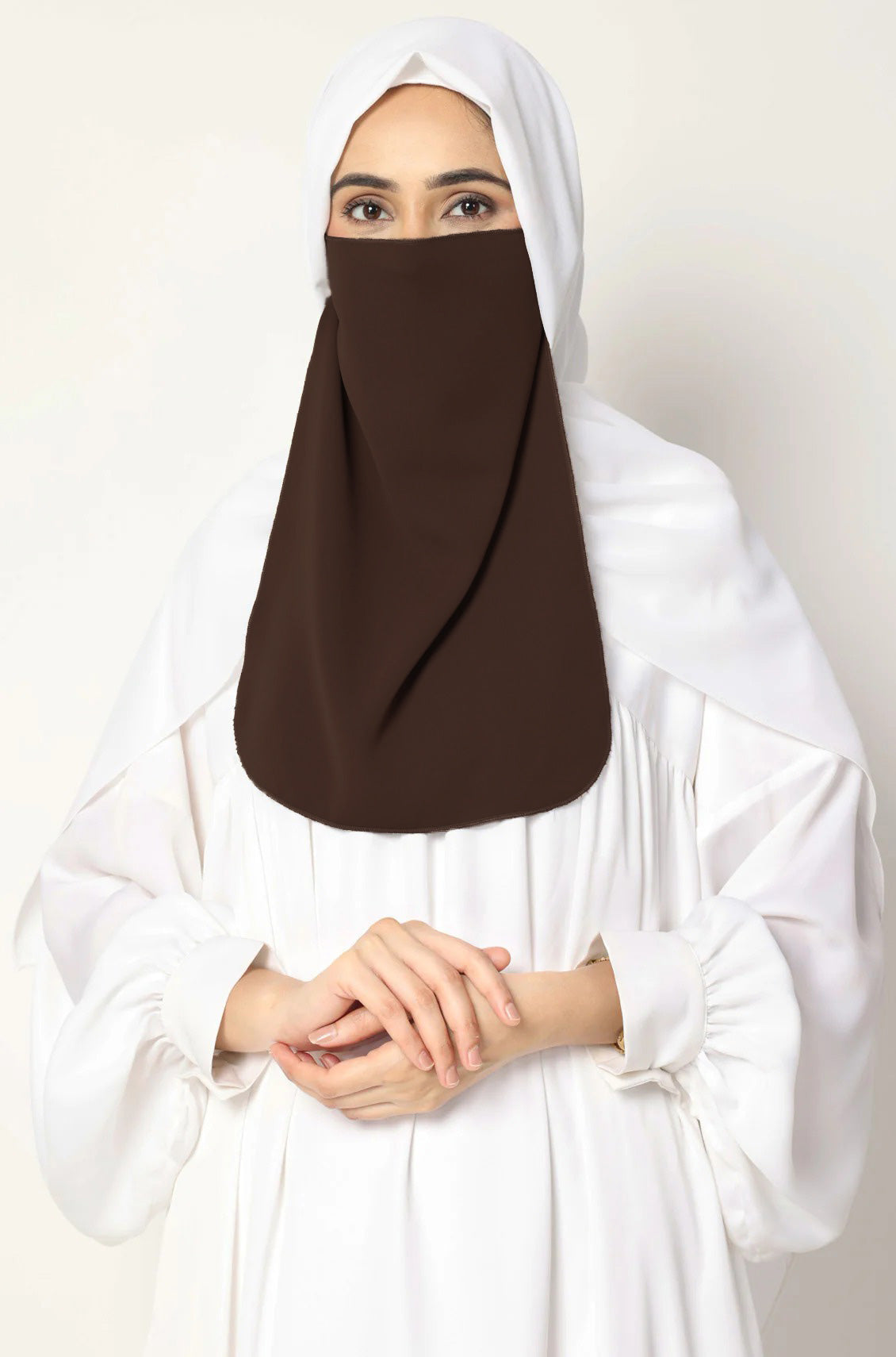 Half Niqab Dark Brown