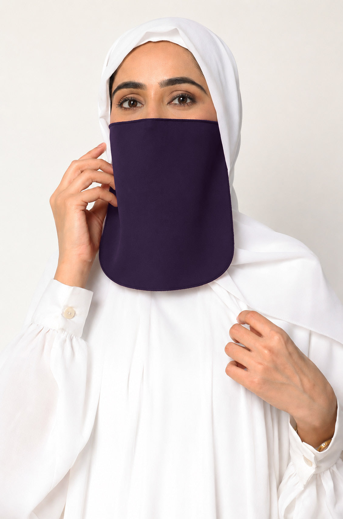 Half Niqab Short Deep Plum