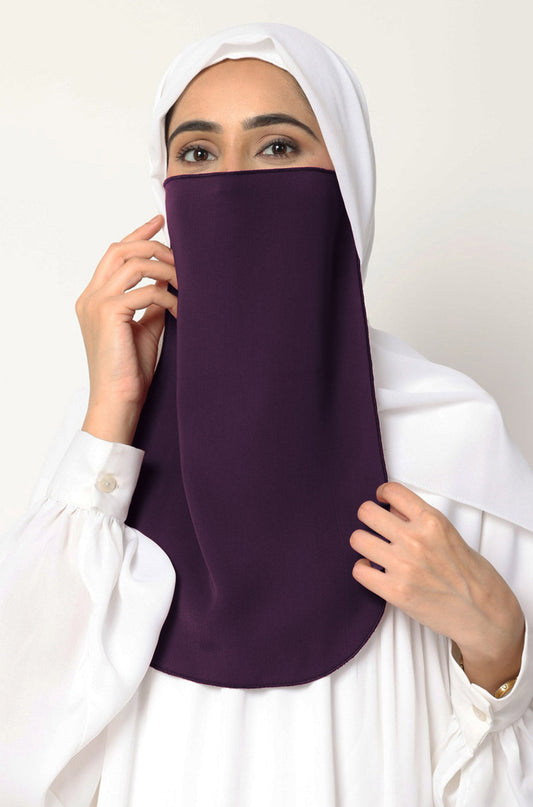 Half Niqab Deep Plum