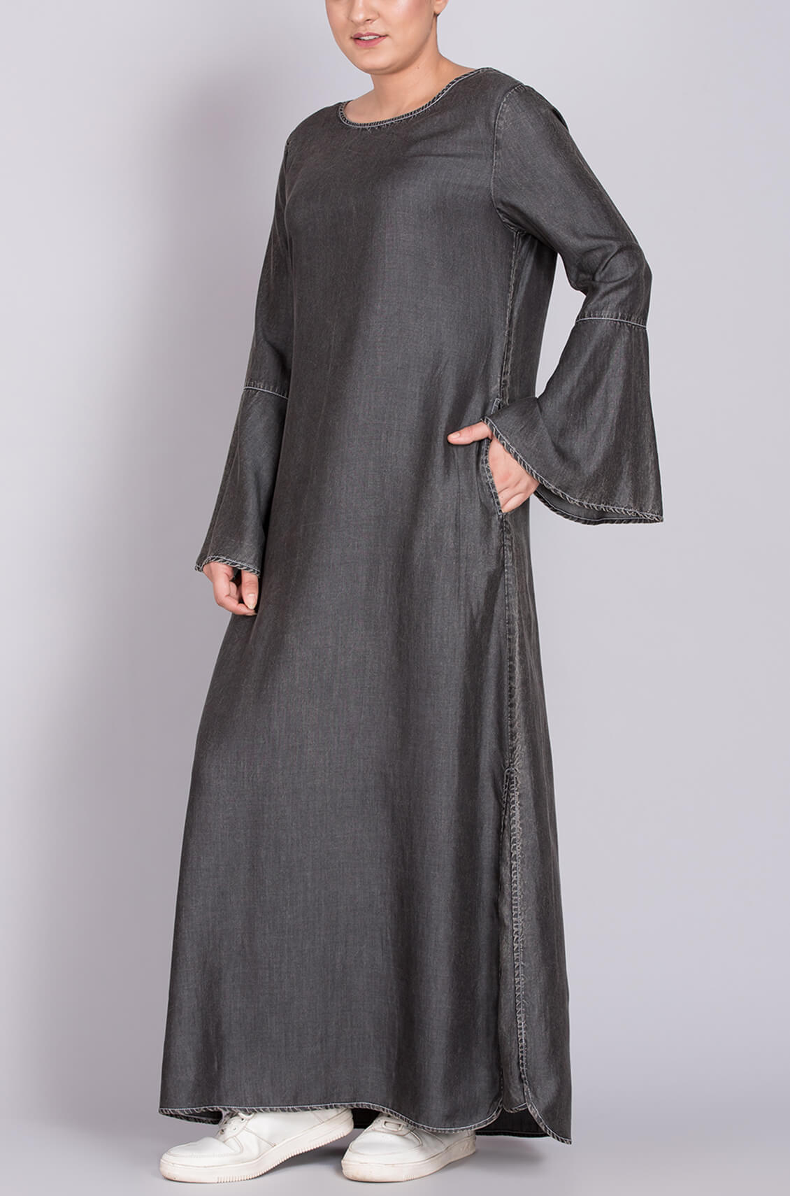 denim abaya