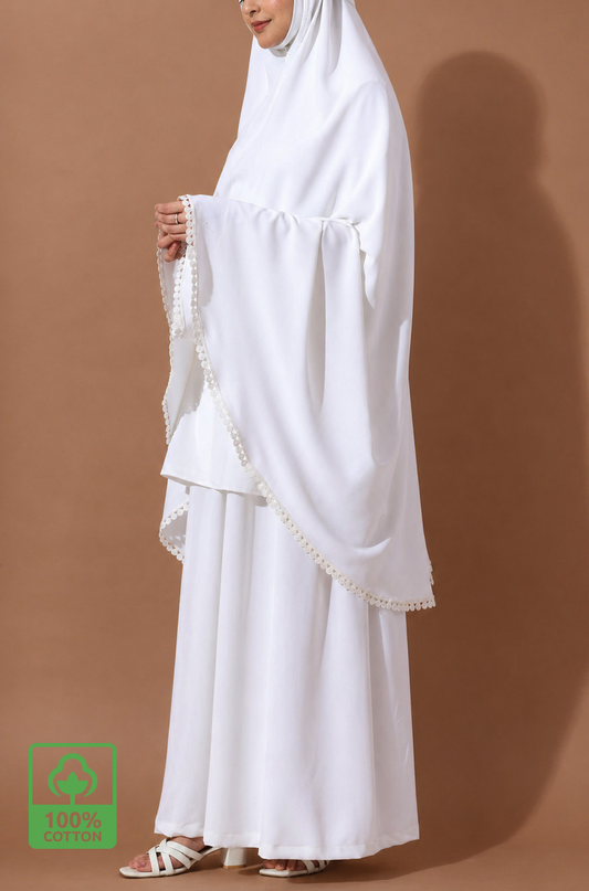 Cotton Prayer Set - White
