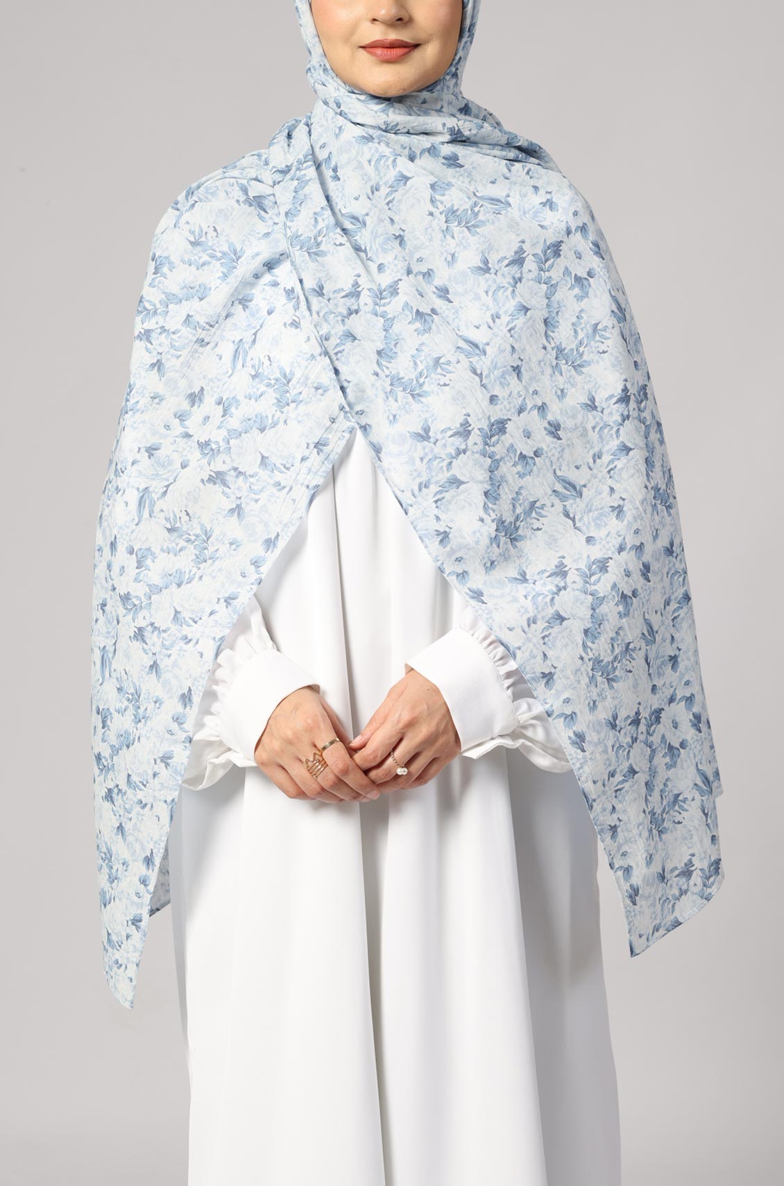 Floral Sky Cotton Print HIjab