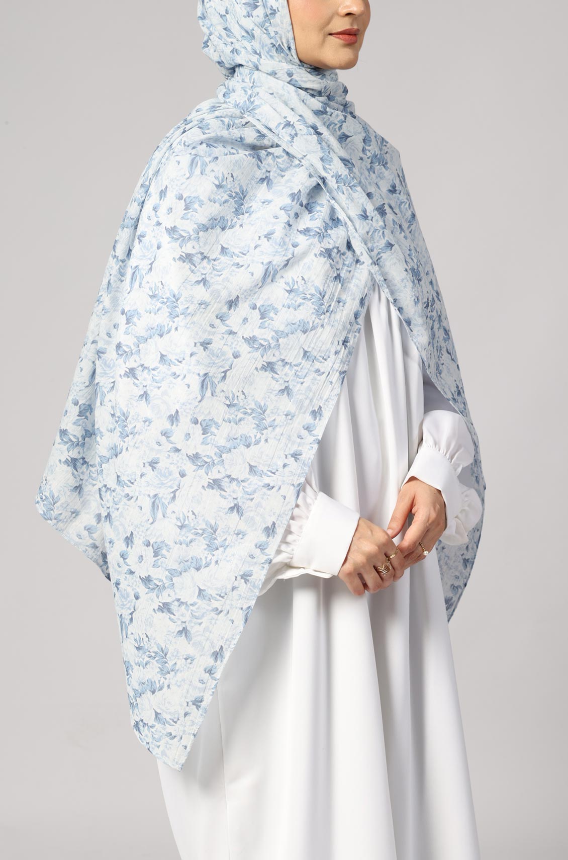 Floral Sky Cotton Print HIjab