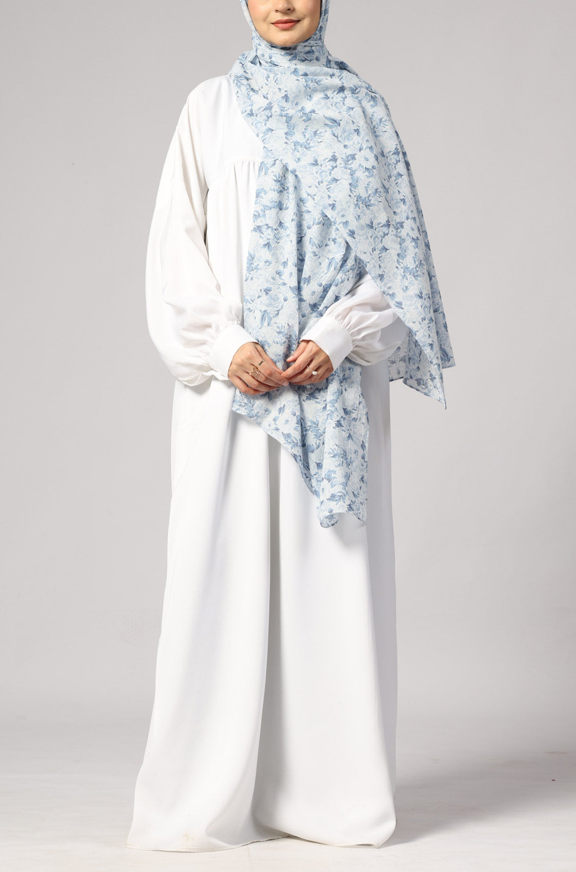 Floral Sky Cotton Print HIjab