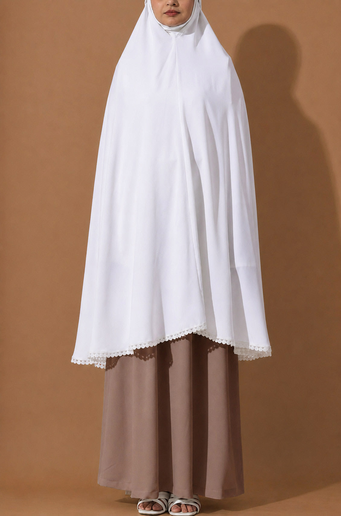 Cotton Prayer Lace Makhna White