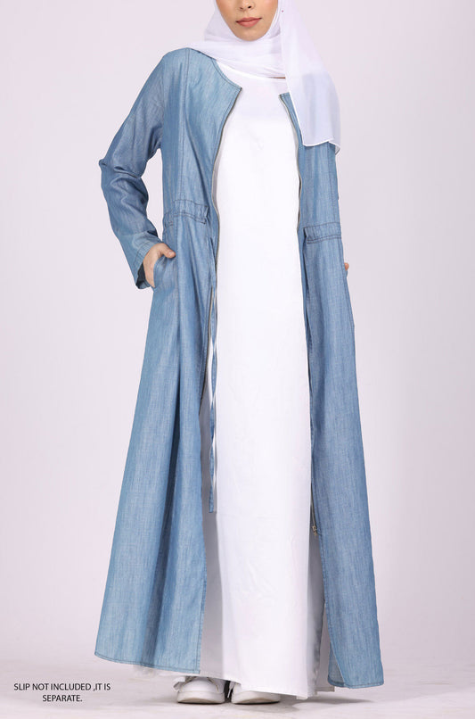 denim abaya