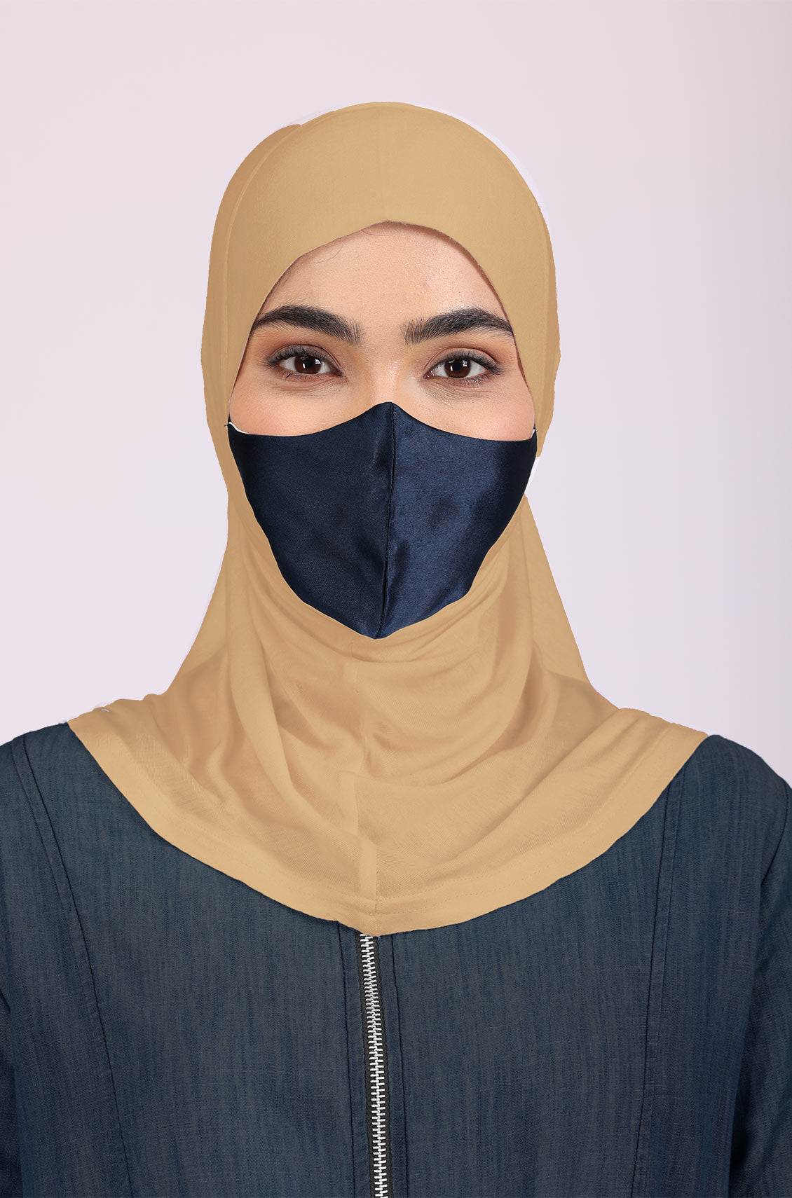 Full Coverage Under Scarf Nude