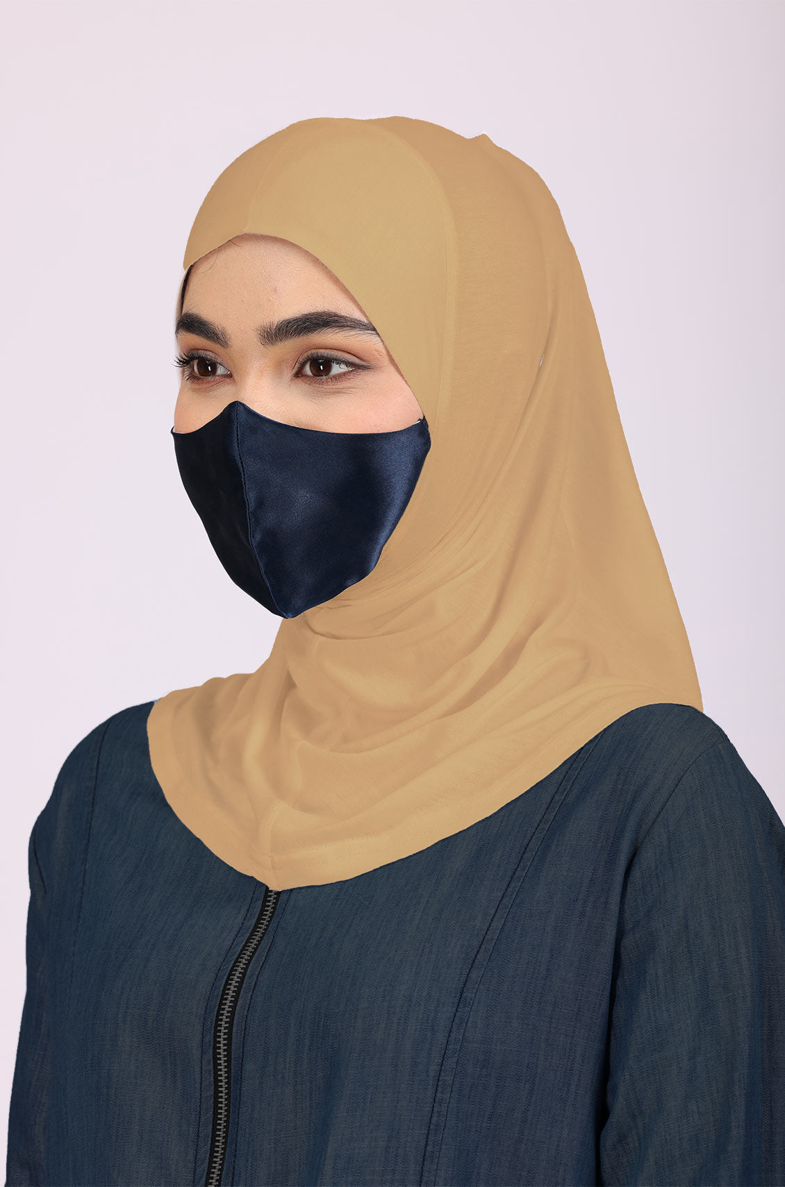 Full Coverage Under Scarf Nude