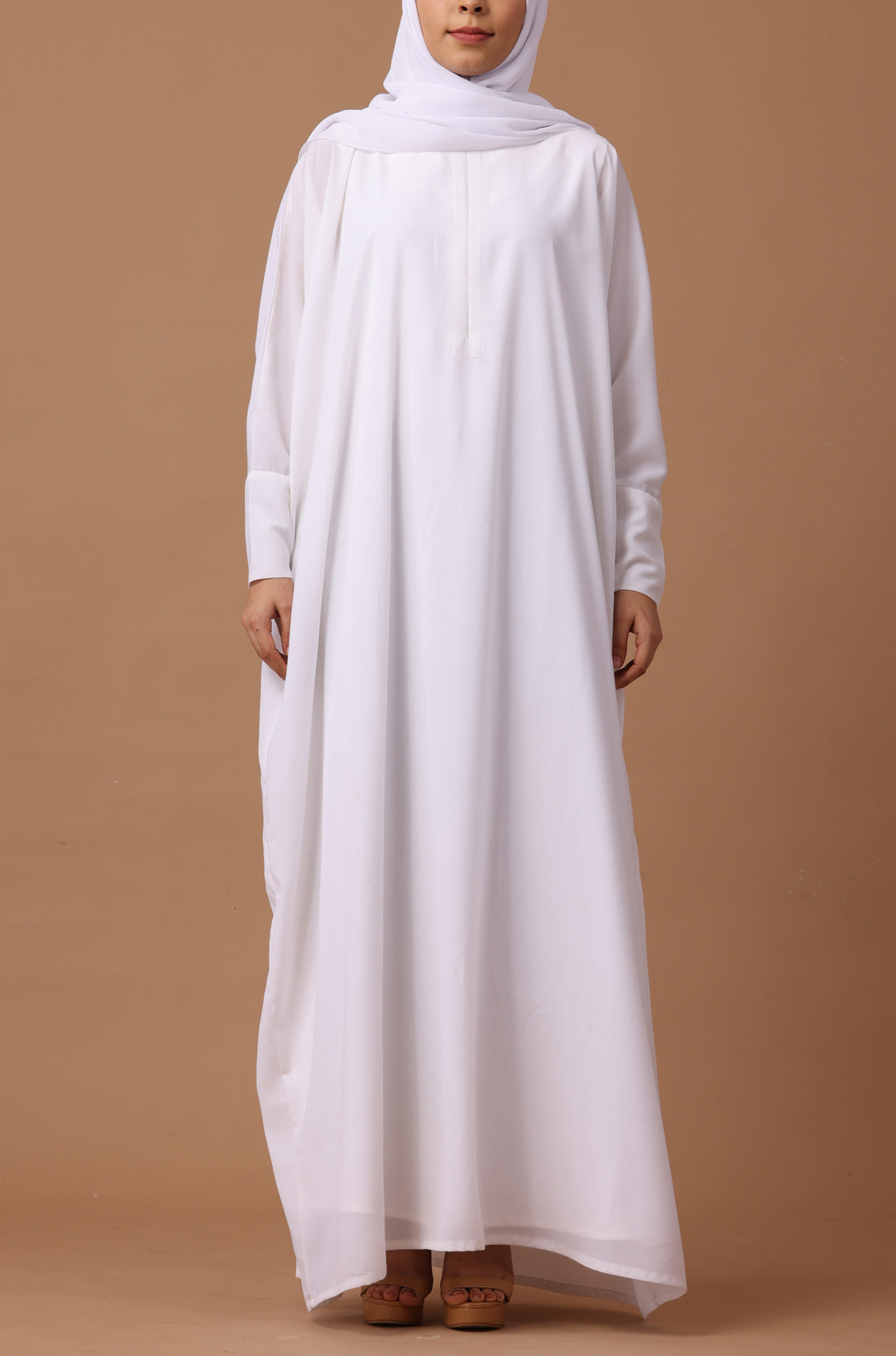 Simple Abaya Kaftan Style White