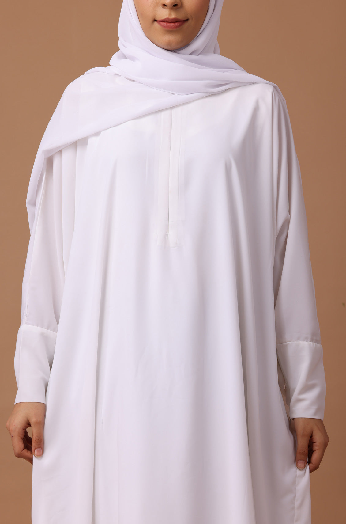 Simple Abaya Kaftan Style White