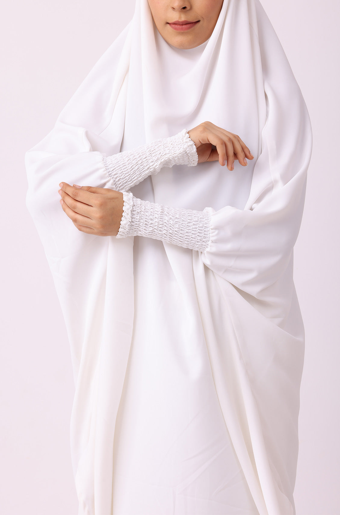 Jilbab 02 Piece / Prayer Set White