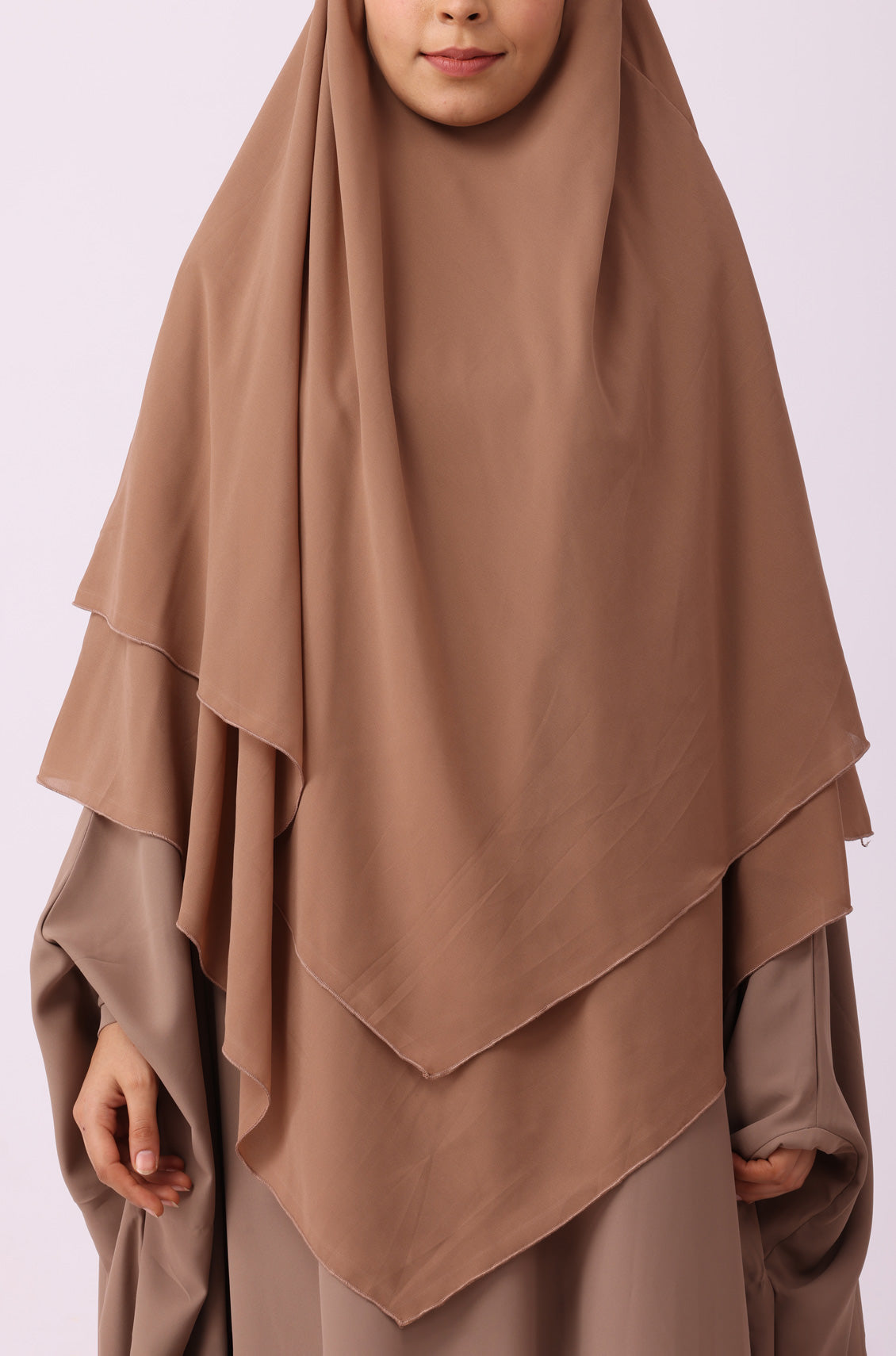 Beige Georgette Khimar