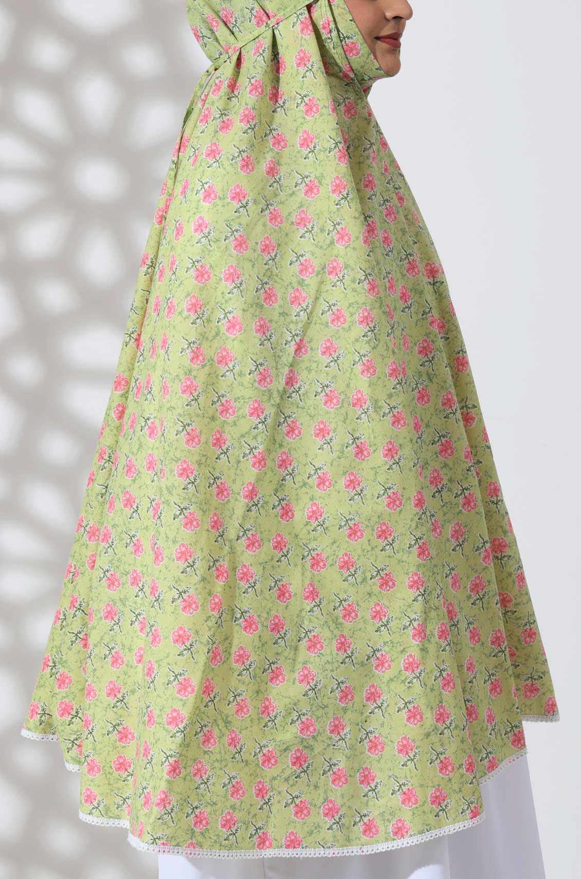 Mint Floral Cotton Namaz Makhna