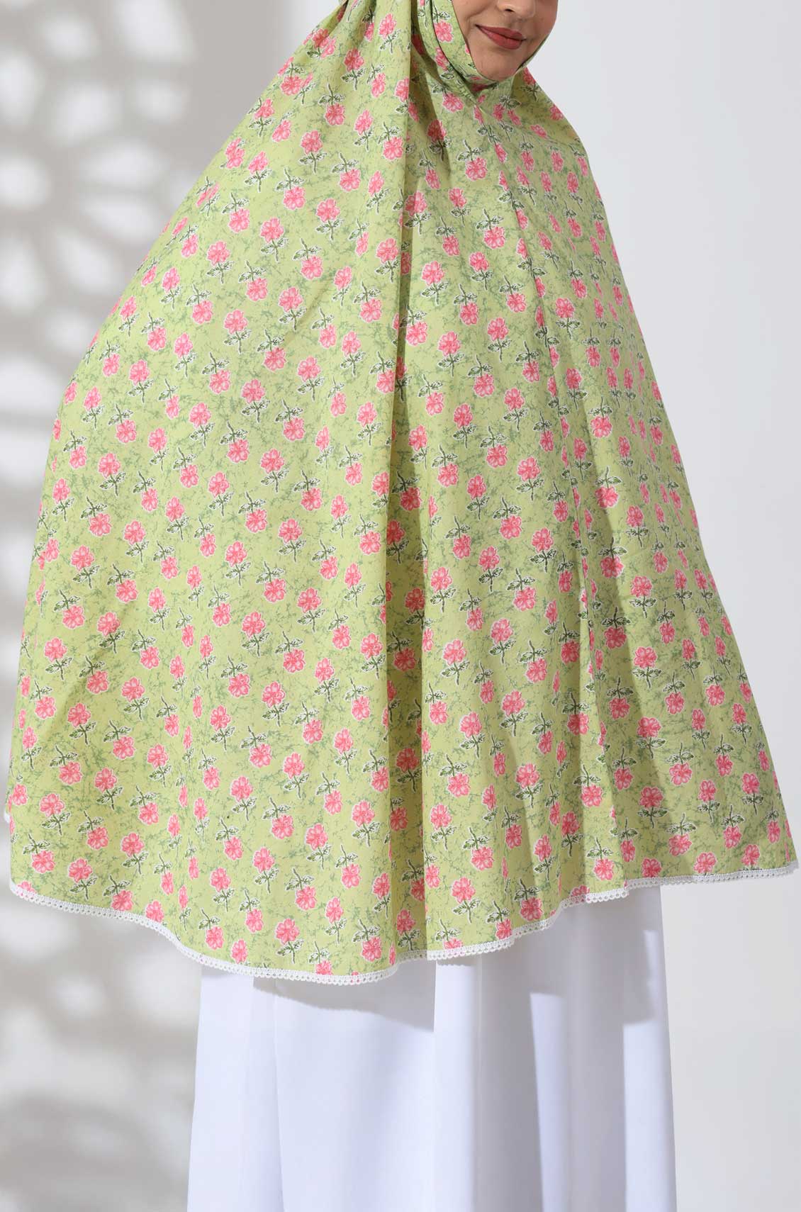 Mint Floral Cotton Namaz Makhna