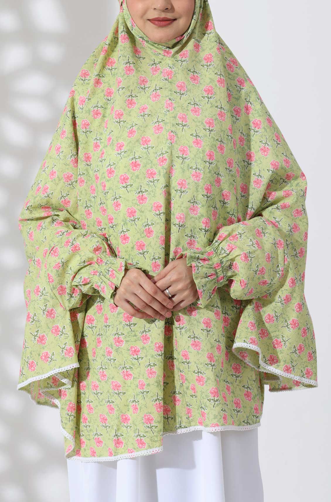 Mint Floral Cotton Namaz Makhna