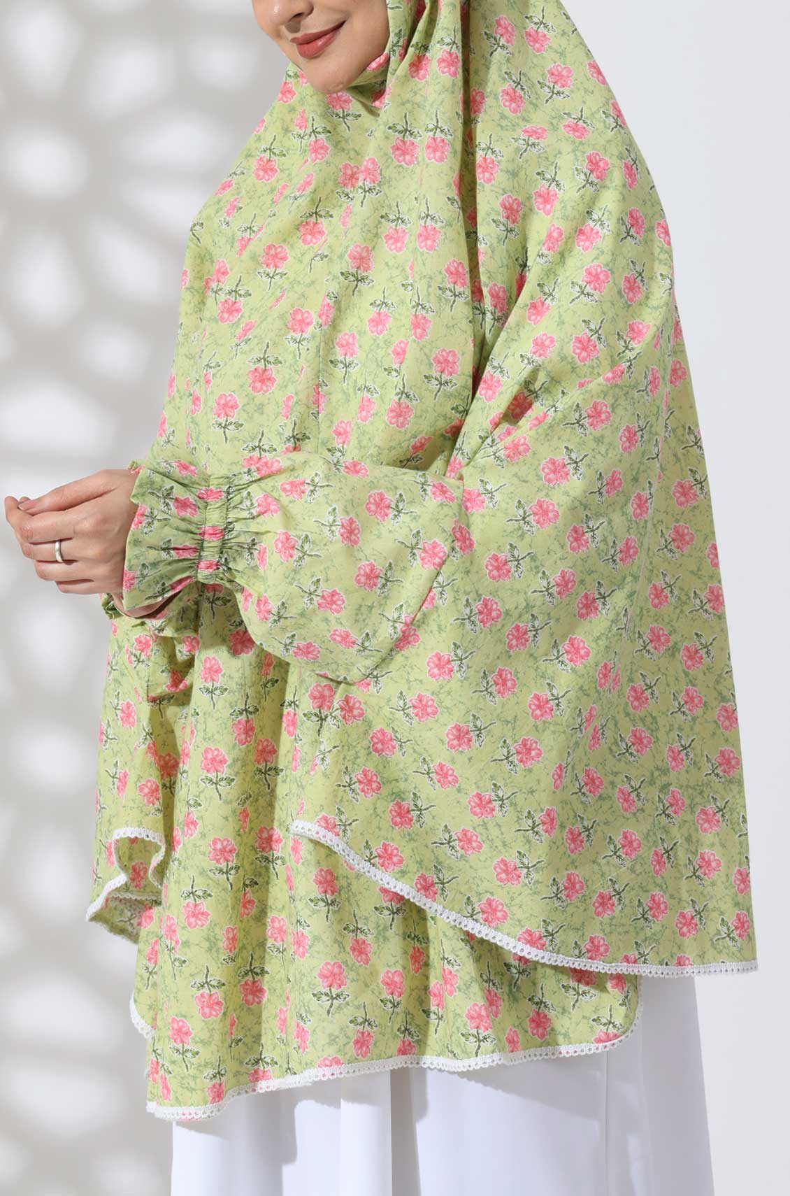 Mint Floral Cotton Namaz Makhna