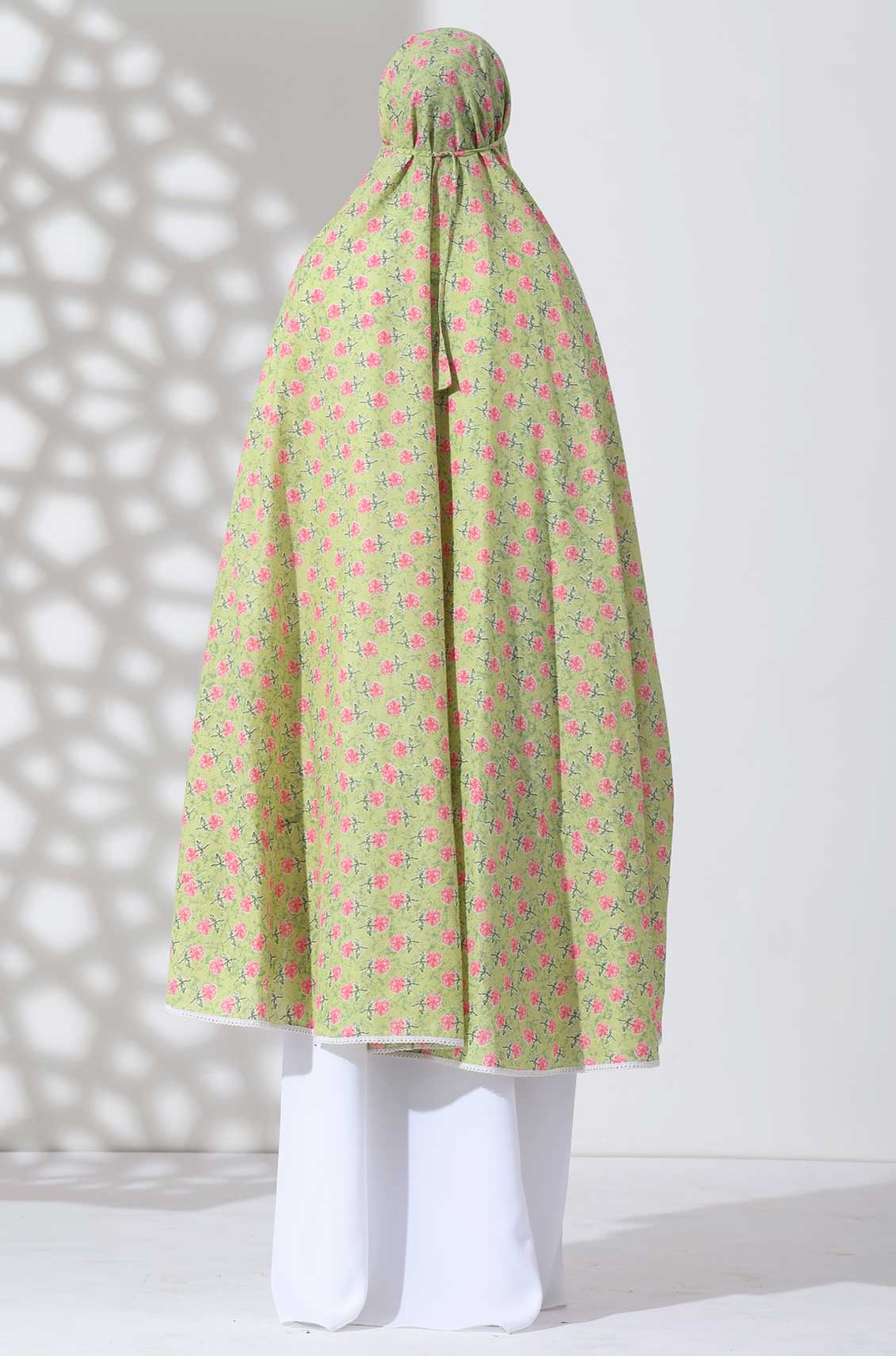 Mint Floral Knee Length Cotton Namaz Makhna