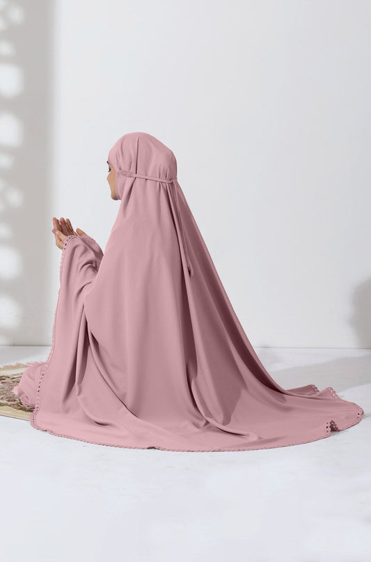 Prayer Lace Makhna Coral Pink
