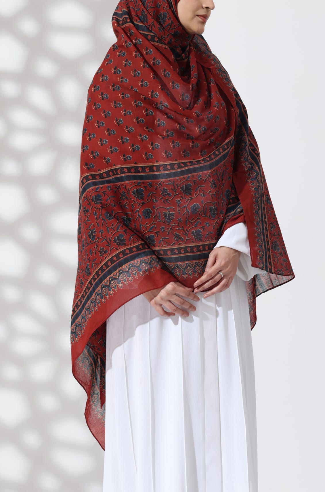 Gulnaar Petals Cotton Namaz Dupatta
