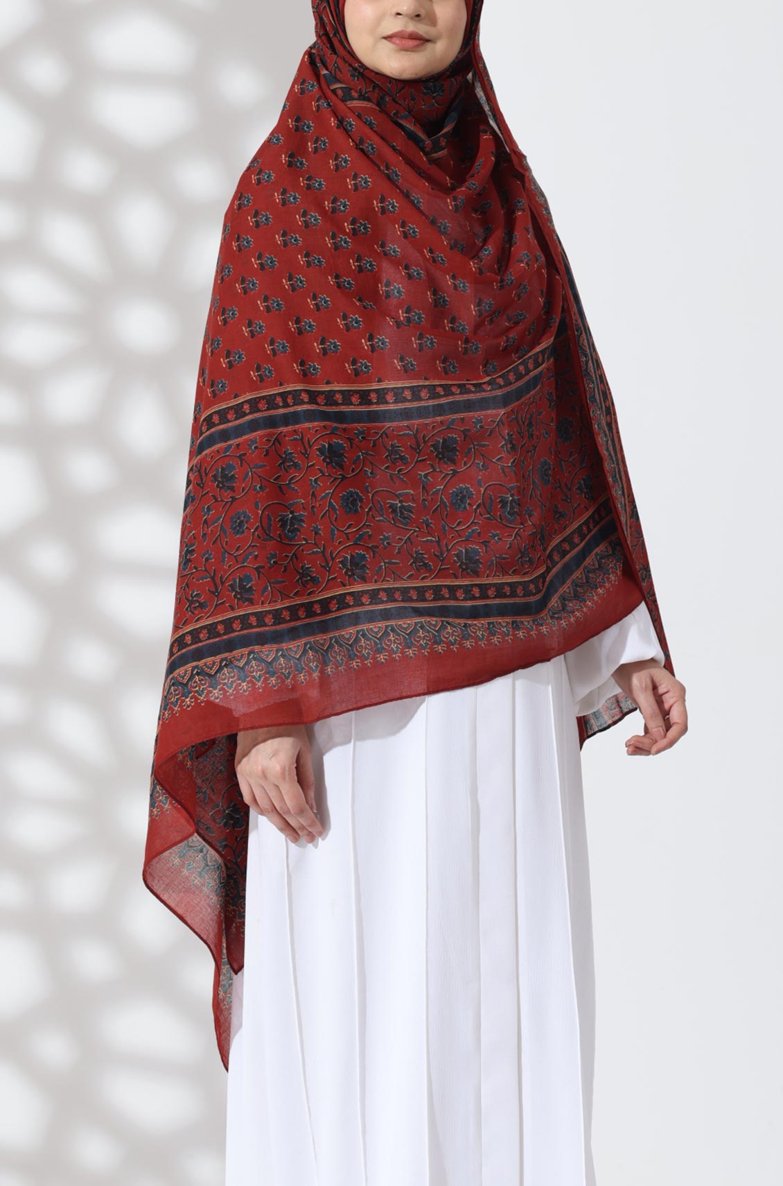Gulnaar Petals Cotton Namaz Dupatta