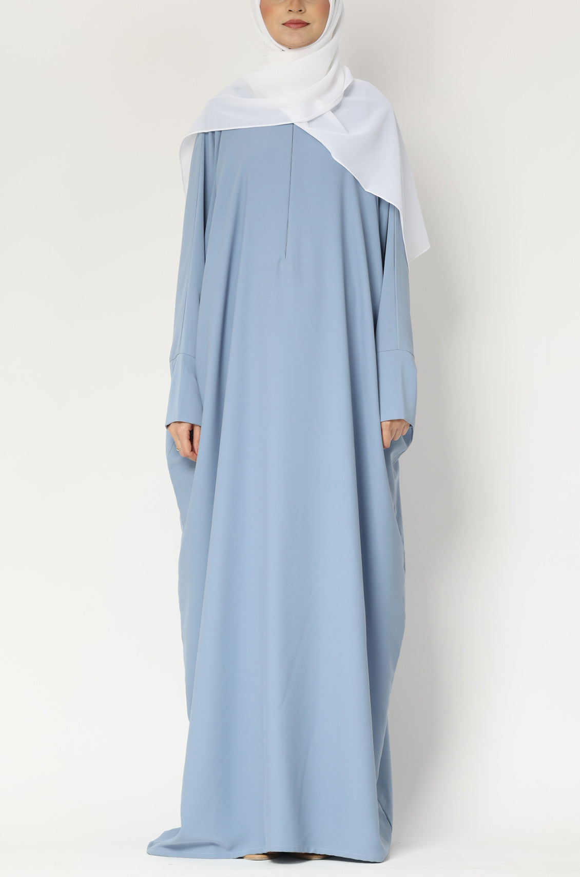 Simple Abaya Kaftan Style Sky Blue