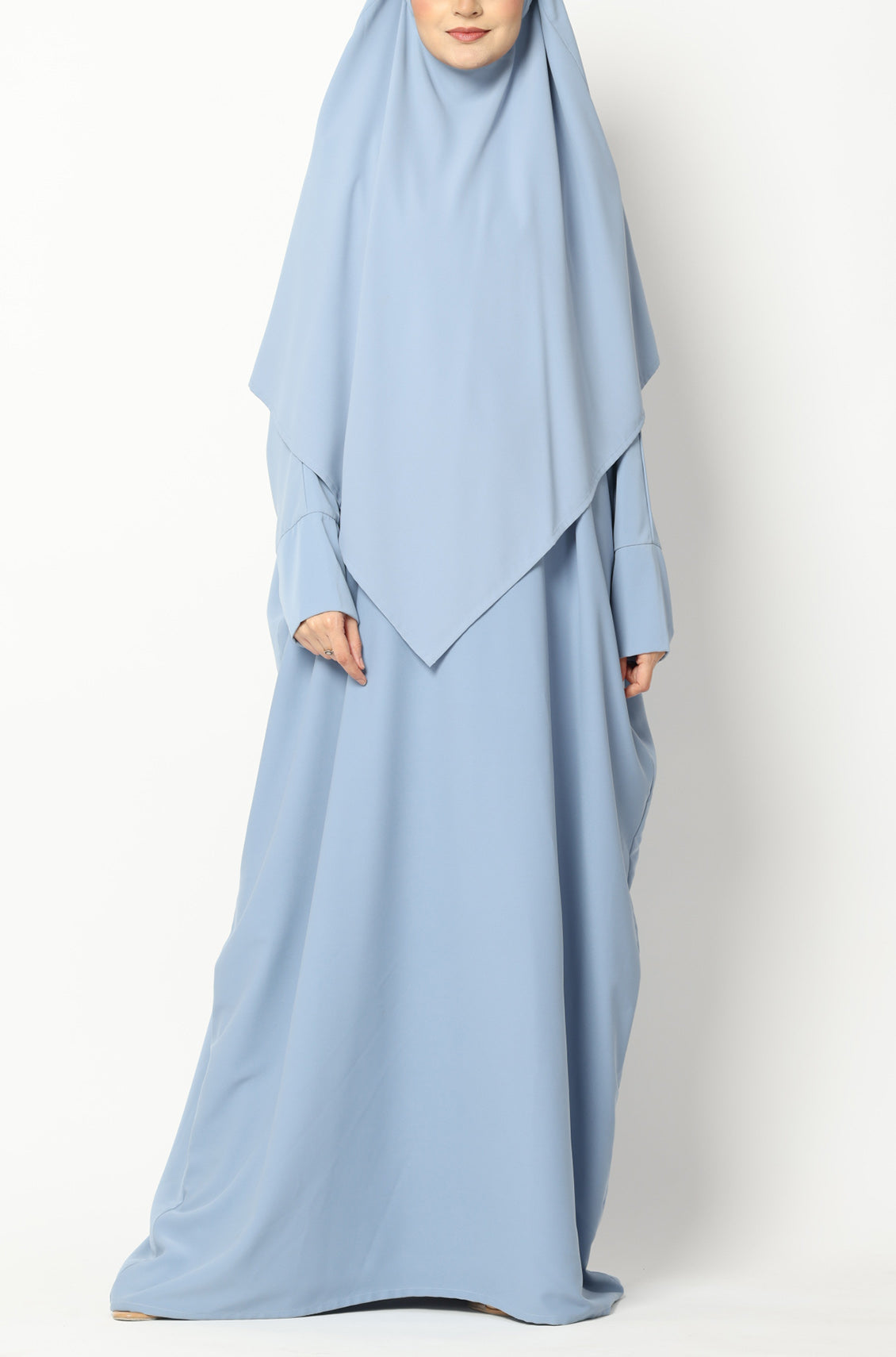 Simple Abaya Kaftan Style Sky Blue