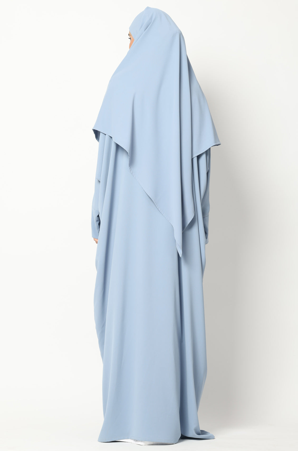 Simple Abaya Kaftan Style Sky Blue